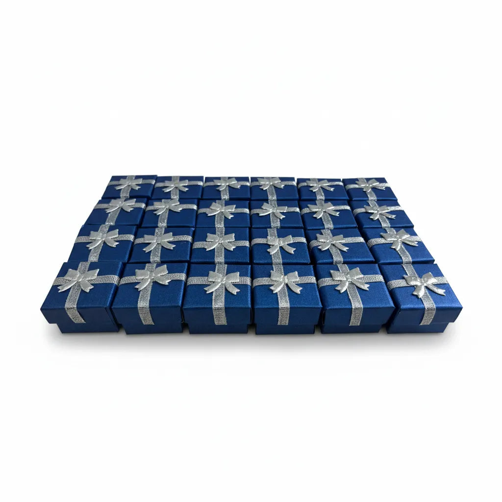 Caja de joyería 4 × 4 cm - Px24 Azul Oscuro