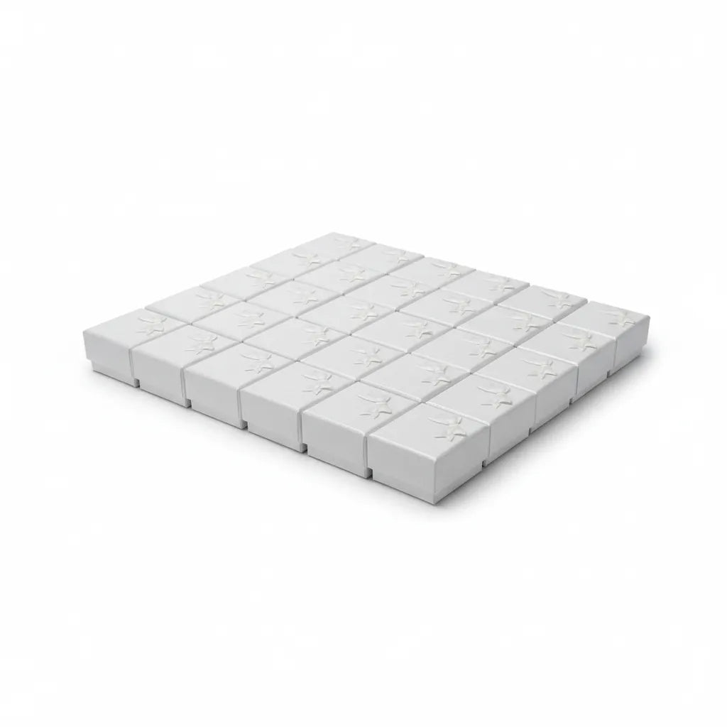 Caja de joyería 4 × 4 cm - Px24 Blanco