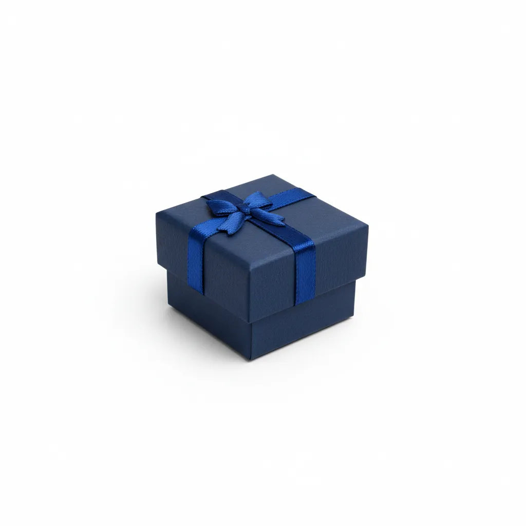 Caja de joyería 4 × 4 cm  Azul Oscuro