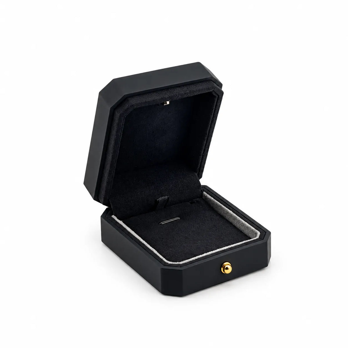 Empaque Rectangular Negro con Luz 7 × 9 × 4 cm