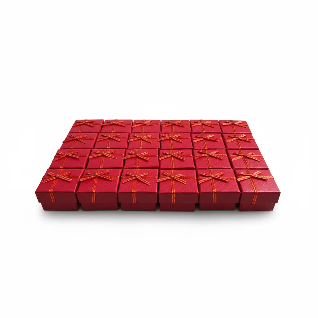 Caja de joyería 4 × 4 cm - Px24 Rojo