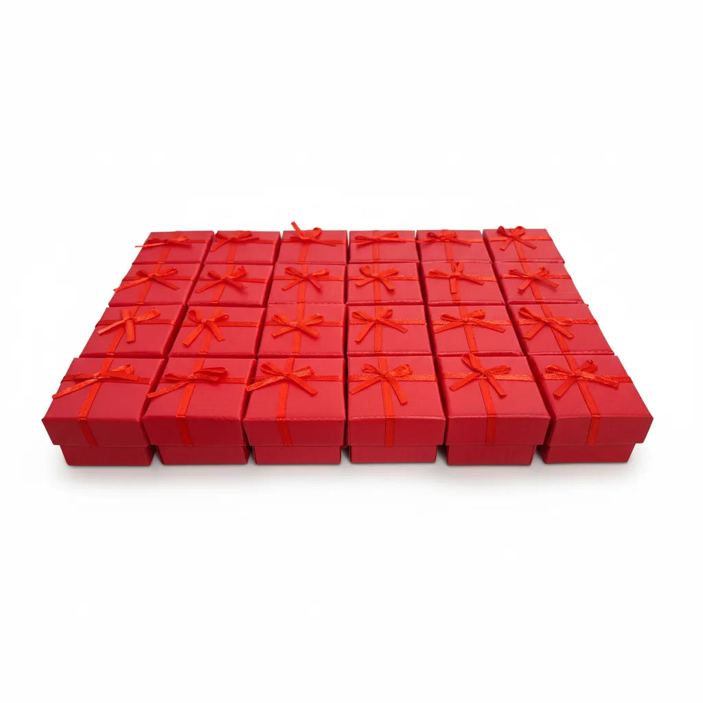 Caja de joyería 4 × 4 cm - Px24 Rojo