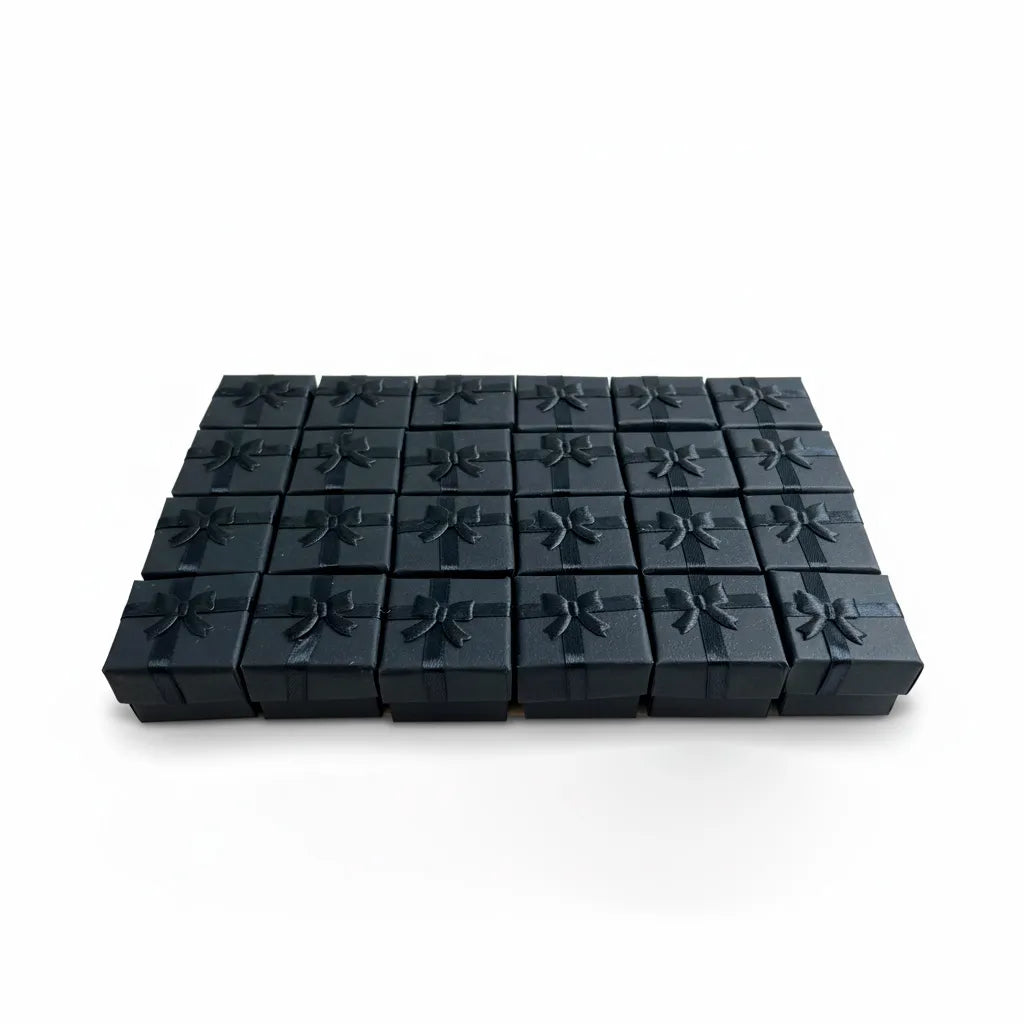 Caja de joyería 4 × 4 cm - Px24 Negro