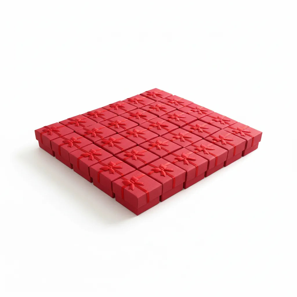 Caja de joyería 4 × 4 cm - Px24 Rojo