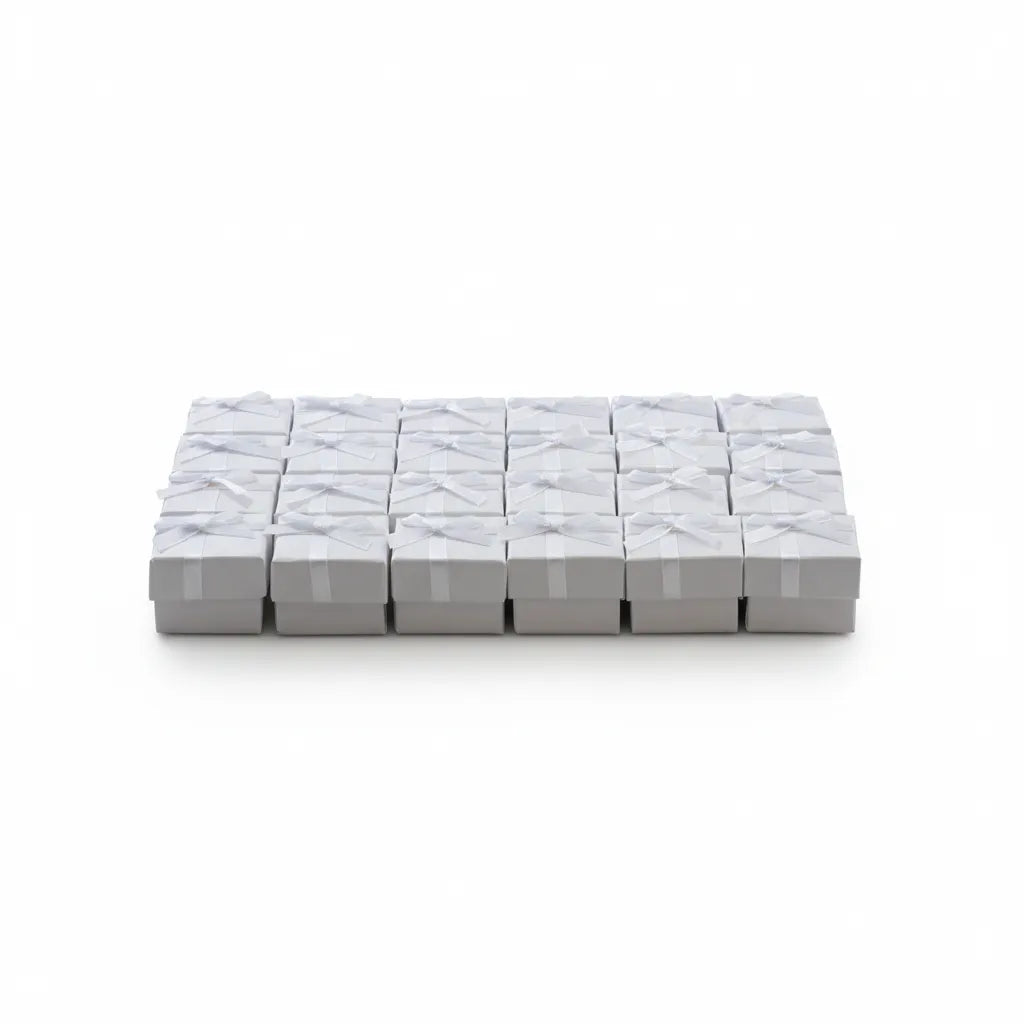 Caja de joyería 4 × 4 cm - Px24 Blanco