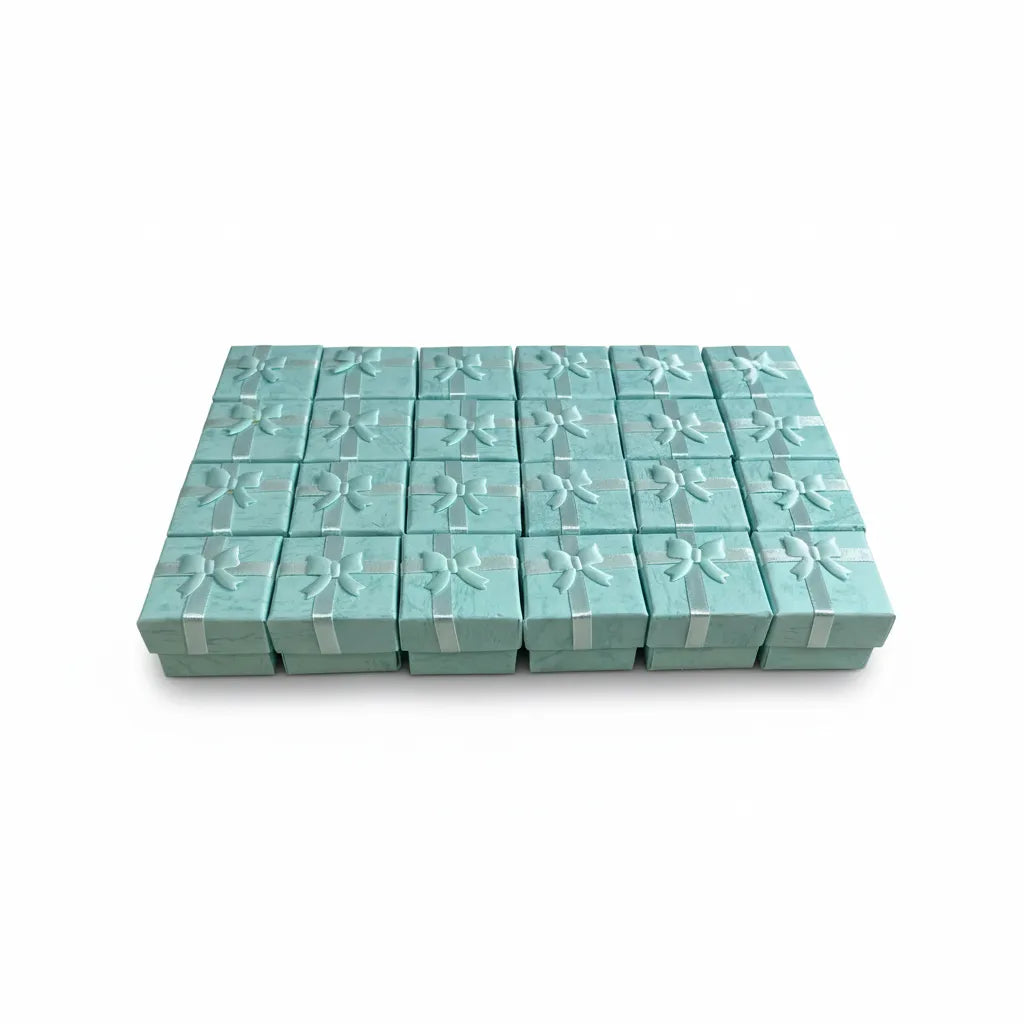 Caja de joyería 4 × 4 cm - Px24 Azul Claro