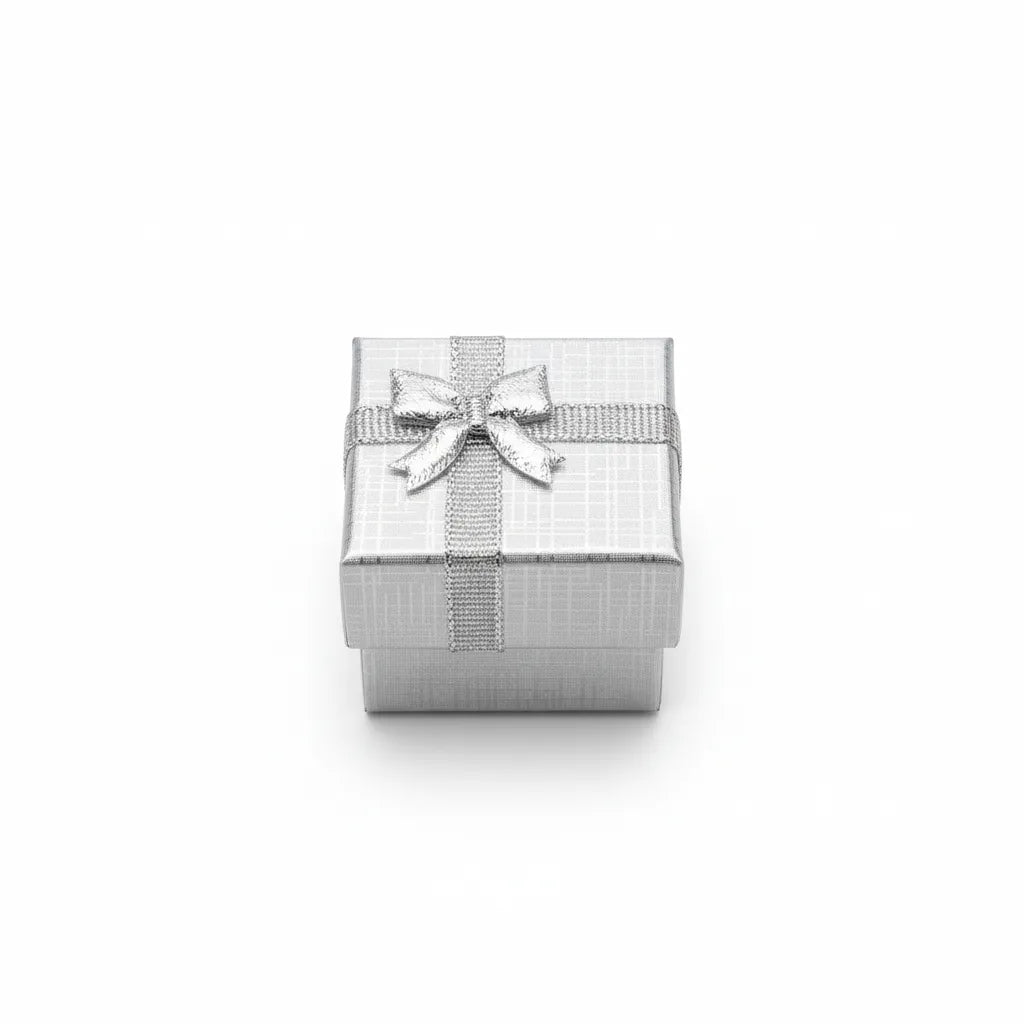 Caja de joyería 4 × 4 cm  Plateado