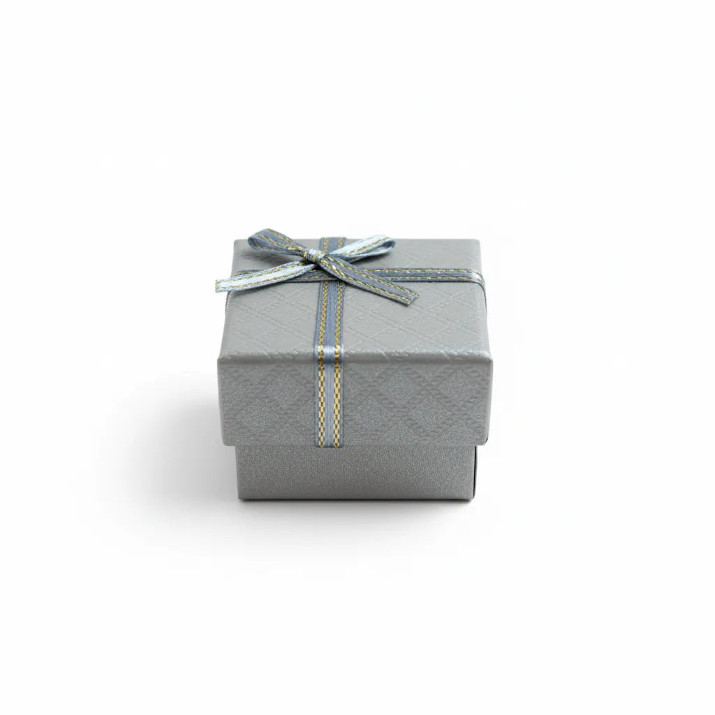 Caja de joyería 4 × 4 cm  Plateado