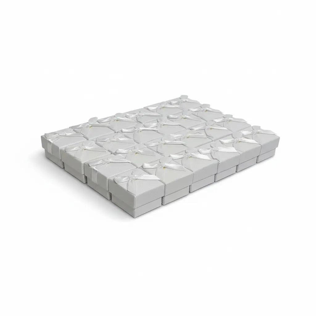 Caja de joyería 4 × 4 cm - Px24 Blanco