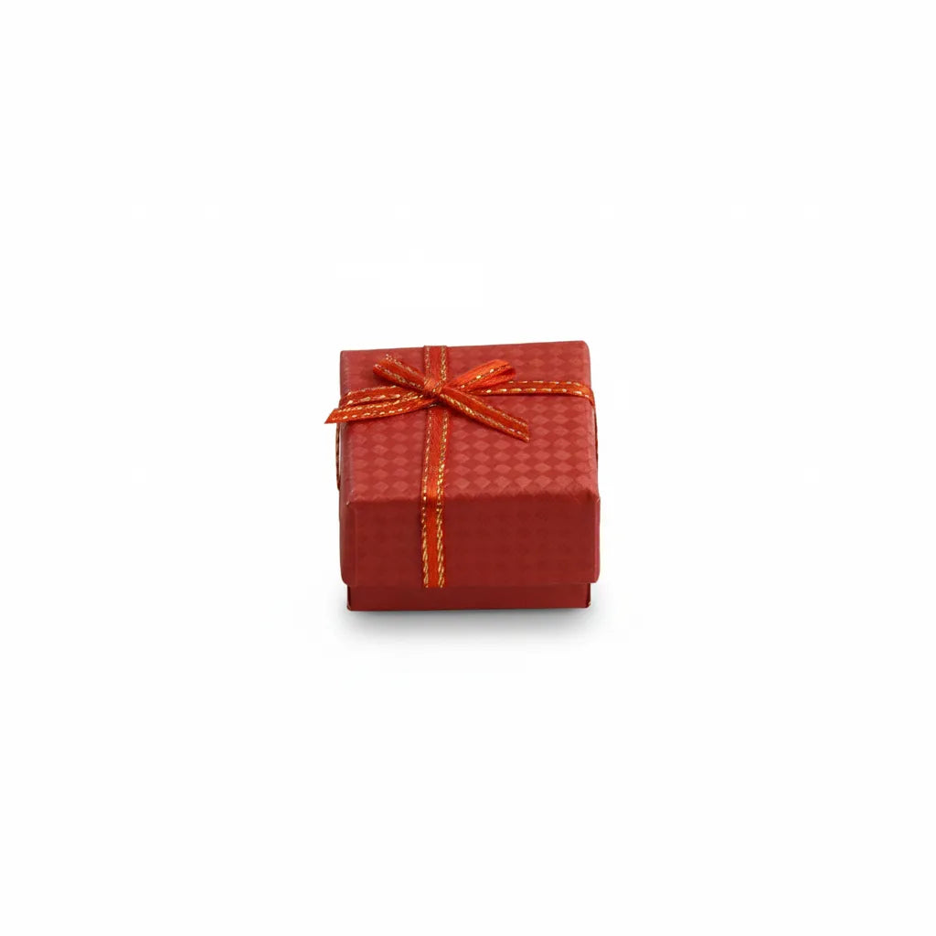 Caja de joyería 4 × 4 cm  Rojo