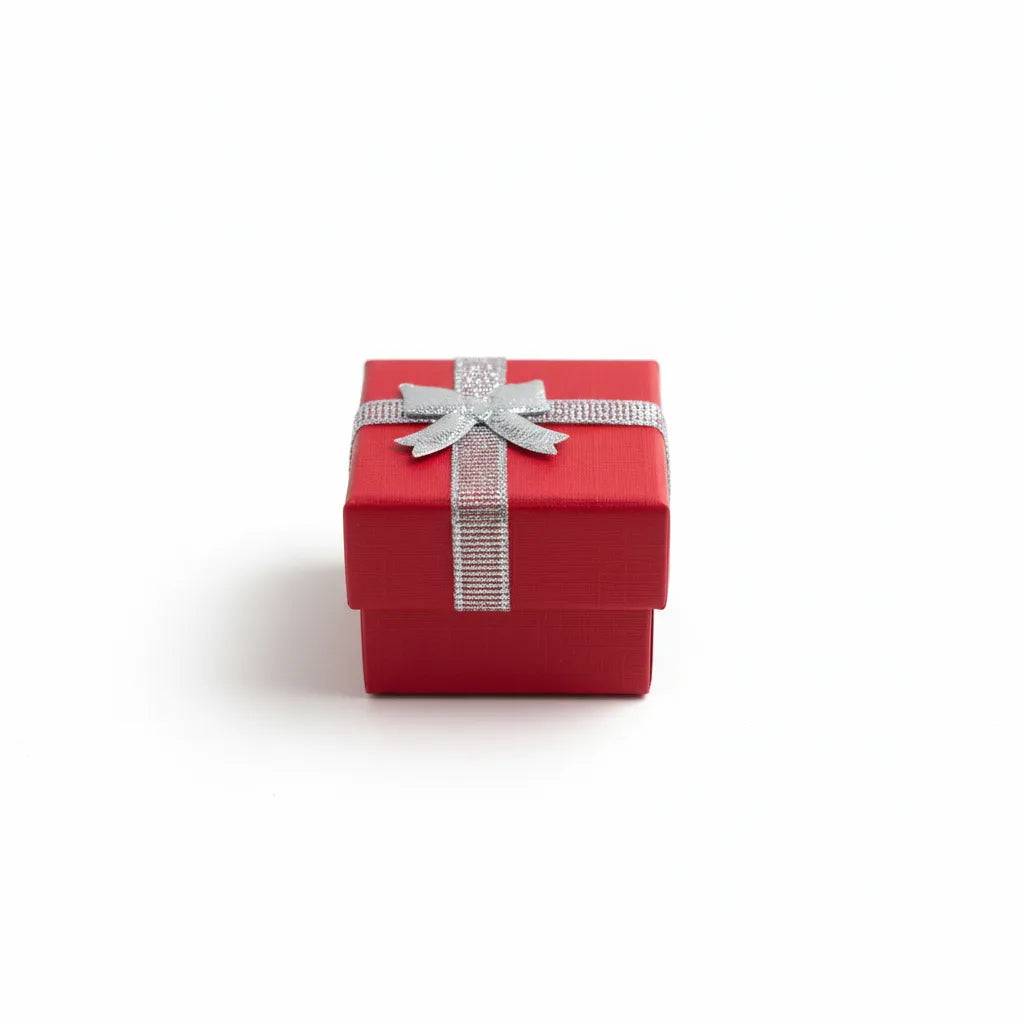 Caja de joyería 4 × 4 cm  Rojo