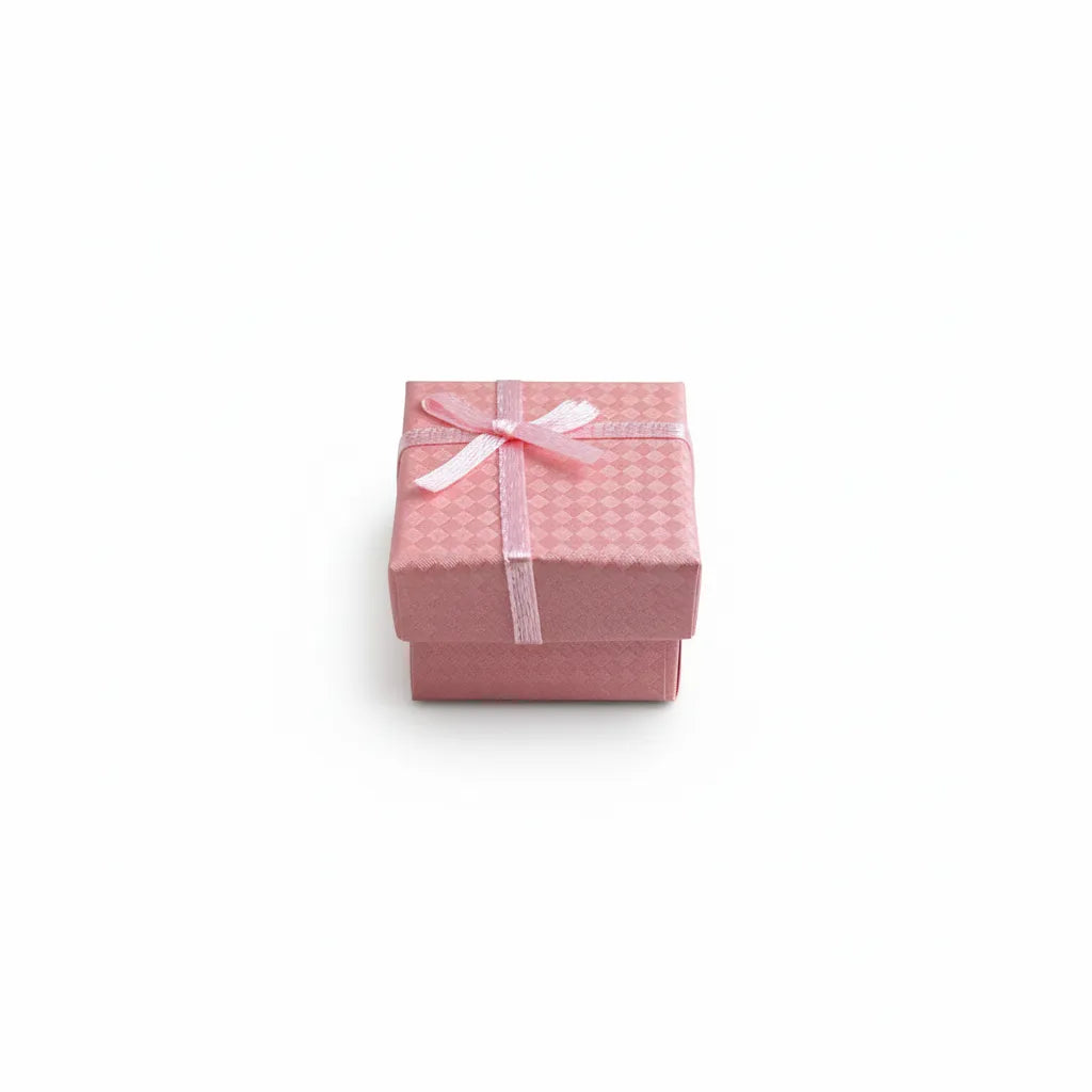 Caja de joyería 4 × 4 cm  Rosado