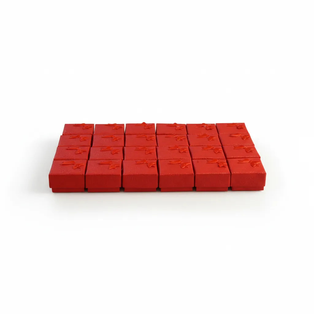 Caja de joyería 4 × 4 cm - Px24 Rojo