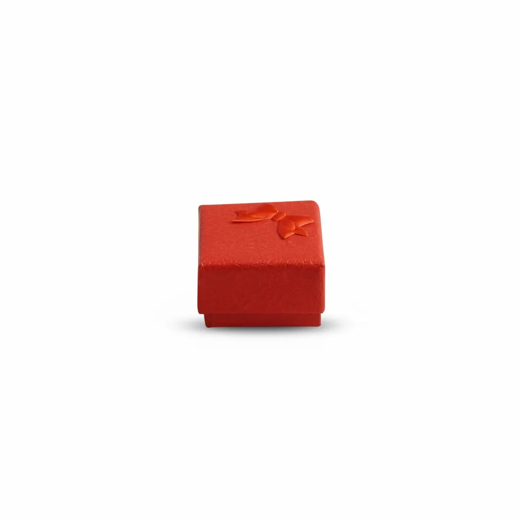 Caja de joyería 4 × 4 cm  Rojo