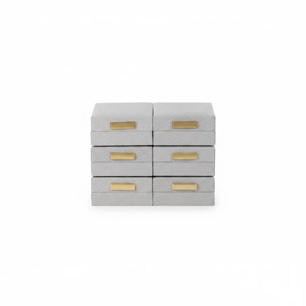 Empaque Deluxe Gris 7 × 8 × 3,5 cm - Paquete x6