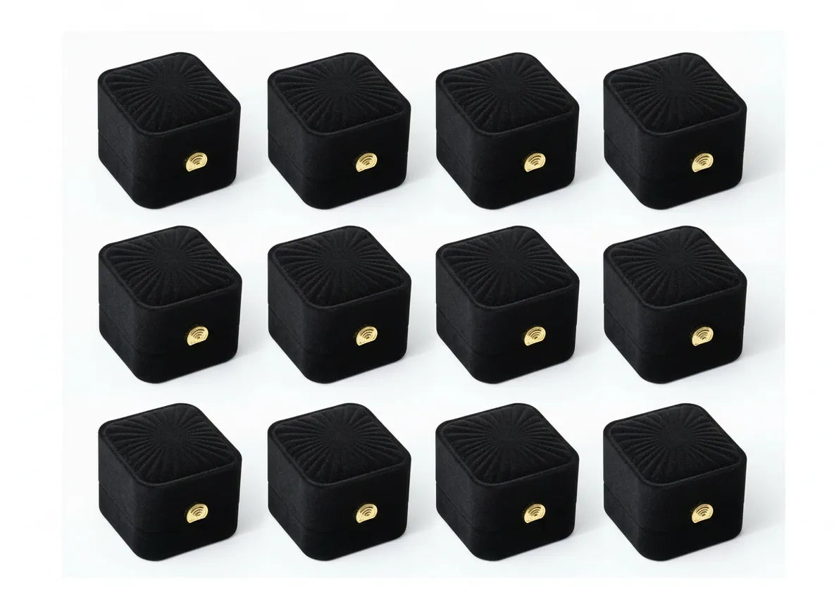 Caja de joyería cuadrada 5,4×4,8×4 cm - Px12