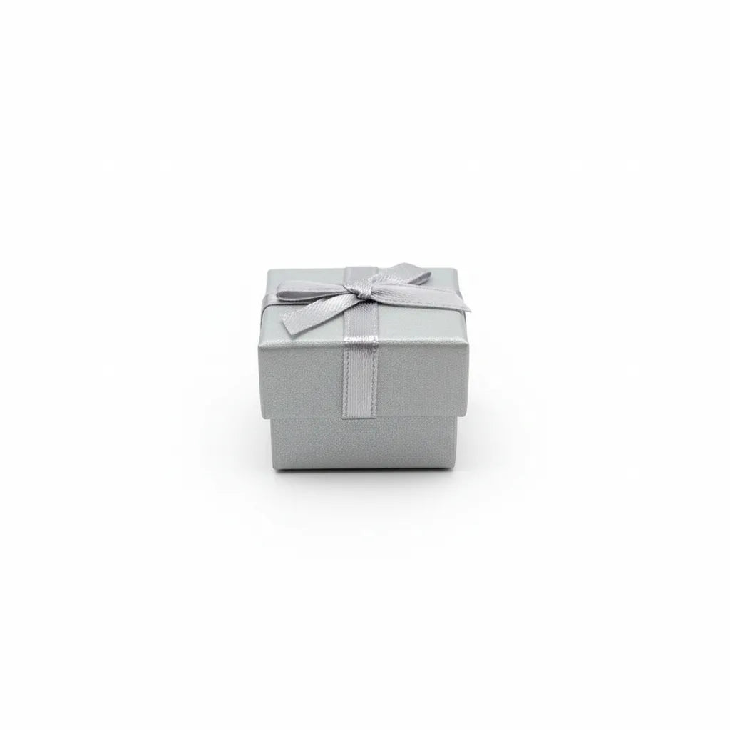 Caja de joyería 4 × 4 cm  Plateado