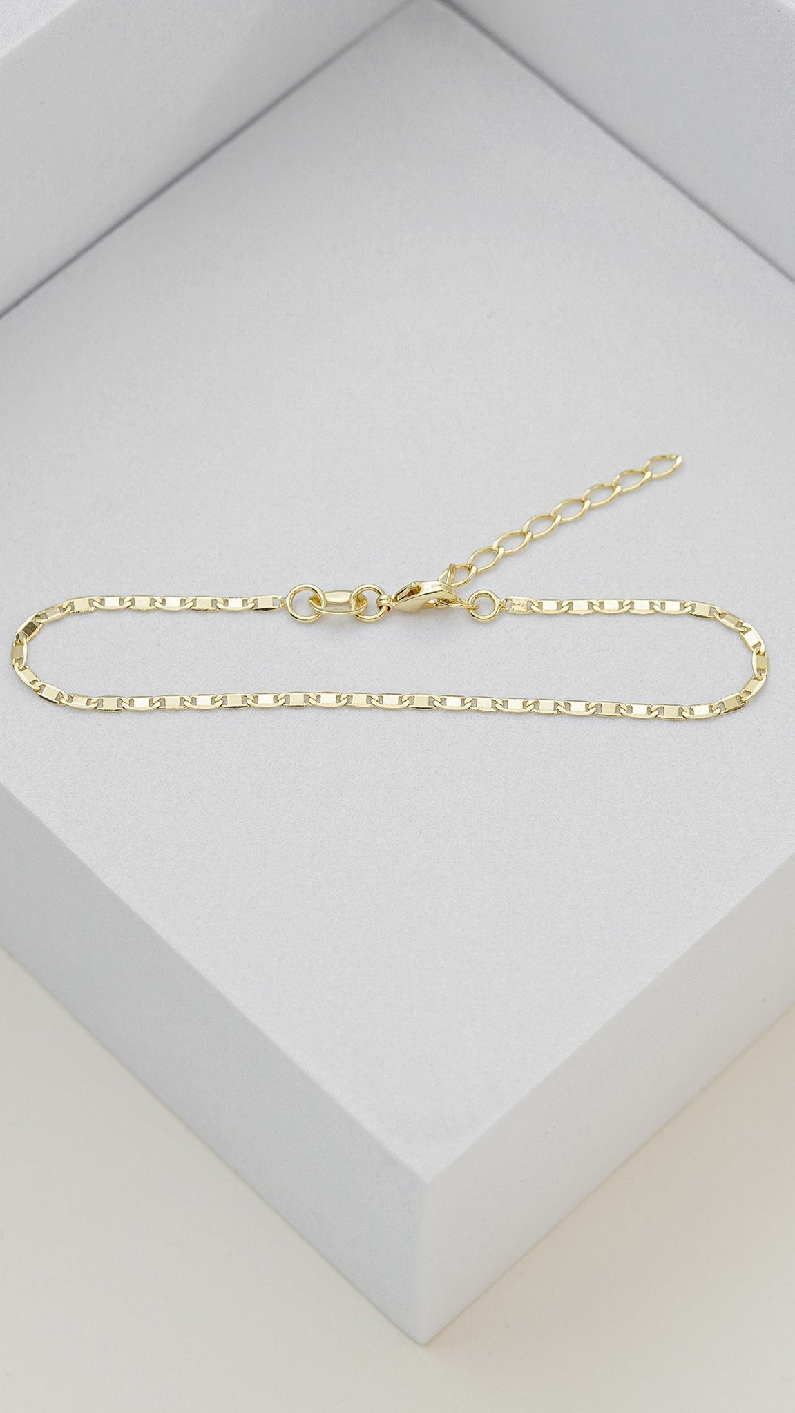 Pulsera escalera delgada plana lisa 16cms
