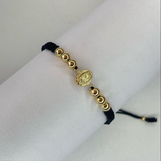 Pulsera herraje virgen de Guadalupe con balines #5
