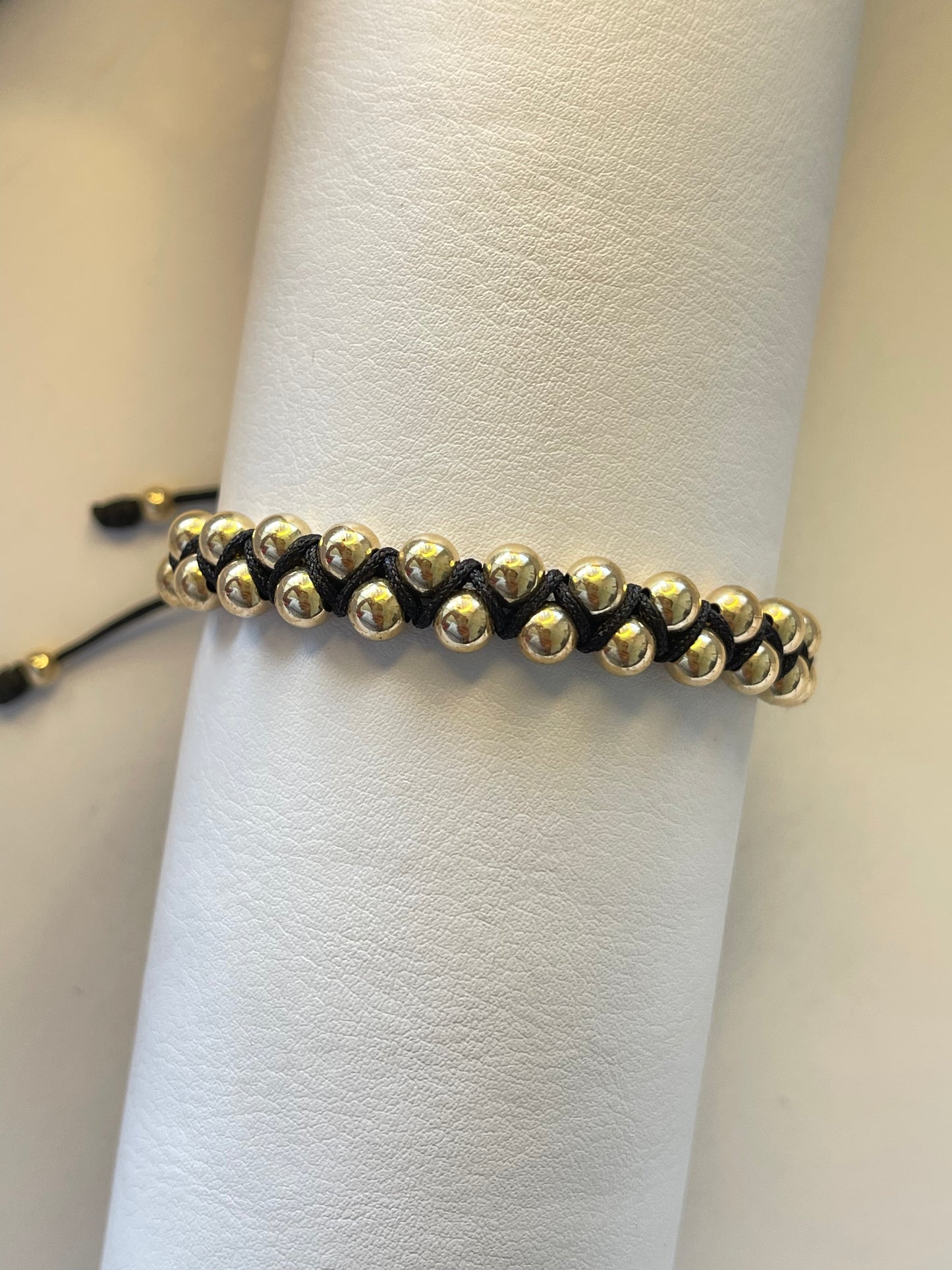 Pulsera trenzada con balines #5