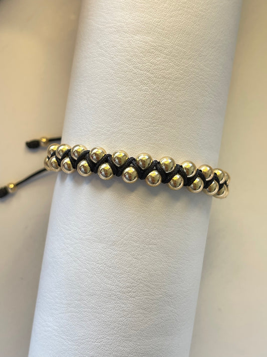 Pulsera trenzada con balines #5
